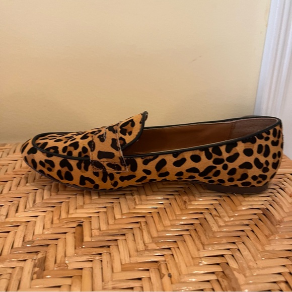 J Crew Leopard Print Calf Hair Penny Loafers Size 5.5 - Picture 7 of 11